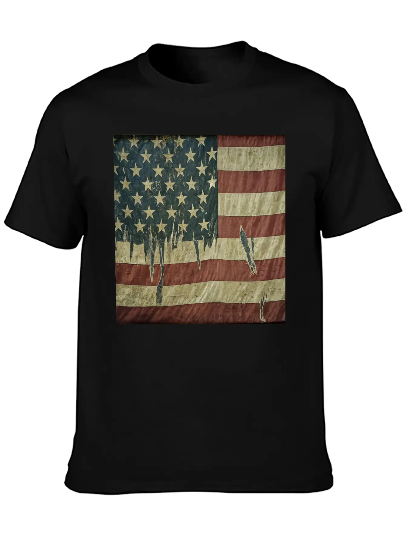 Weathered Flag Stylish Everyday T-Shirt – Unisex Basic Cotton Tee