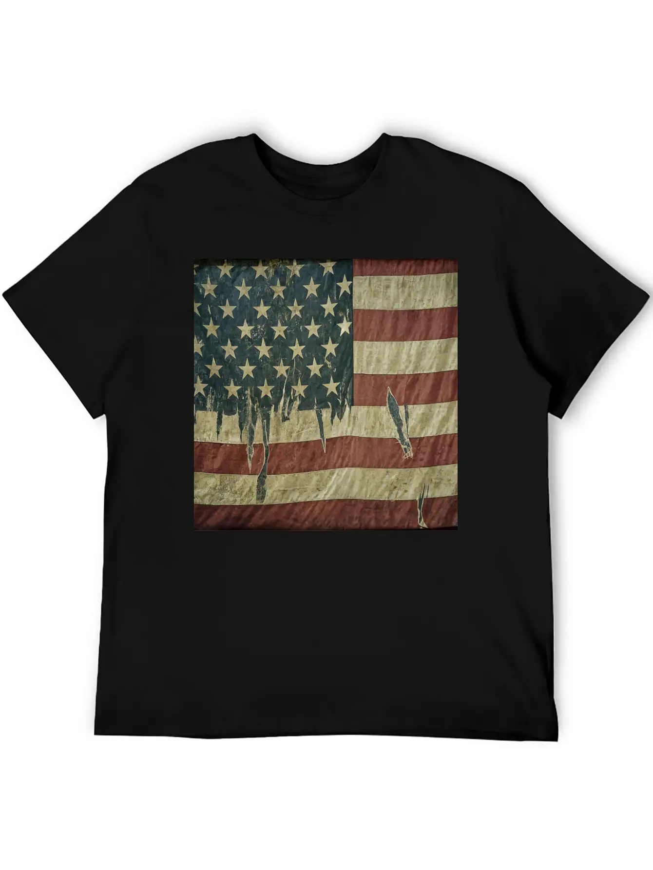 Weathered Flag Stylish Everyday T-Shirt – Unisex Basic Cotton Tee