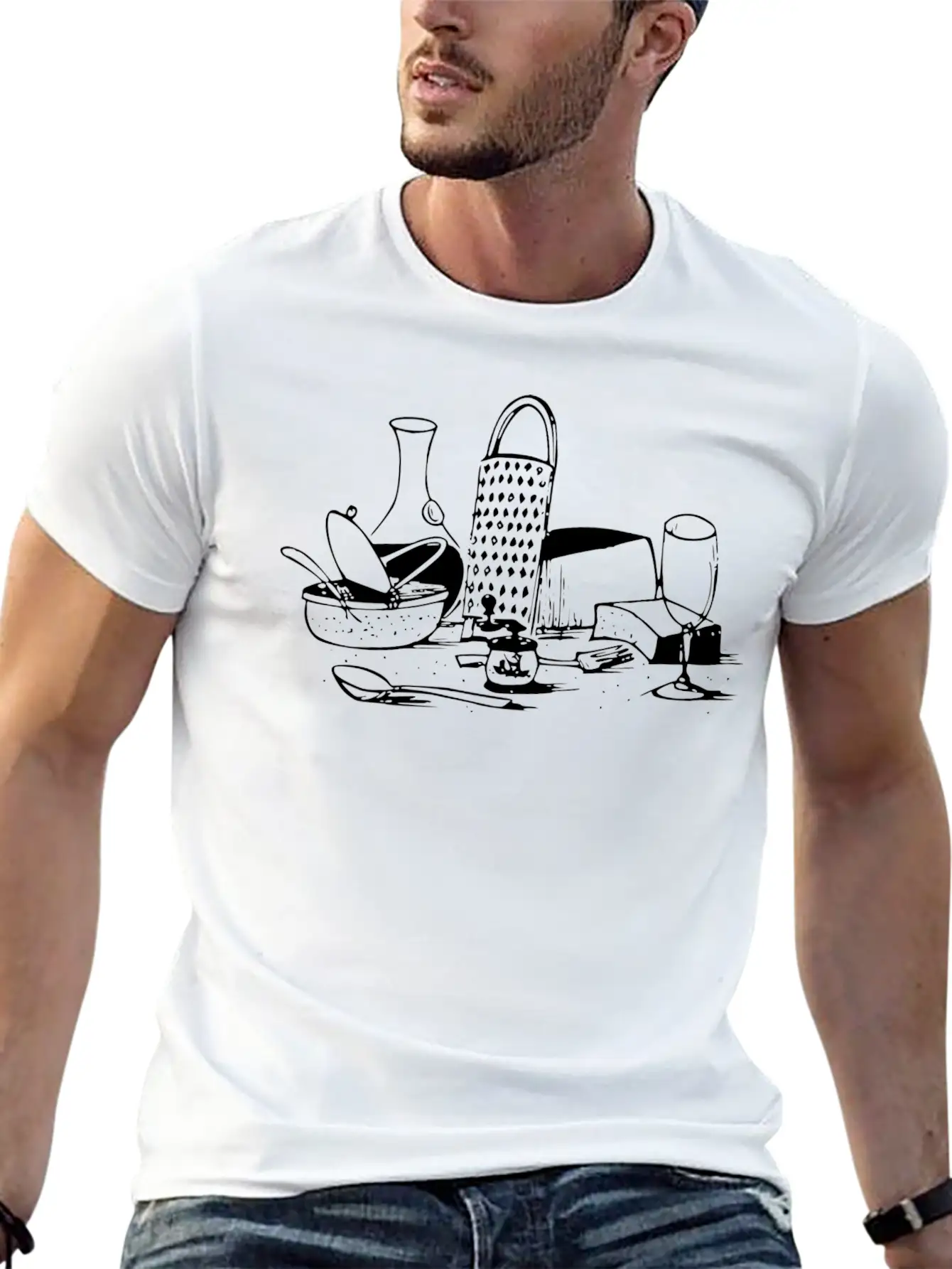 Wein Wine Flasche Glas Bottle Barrels Glasses48 Unisex Short Sleeve Soft Cotton T-Shirt – Casual Everyday Wear