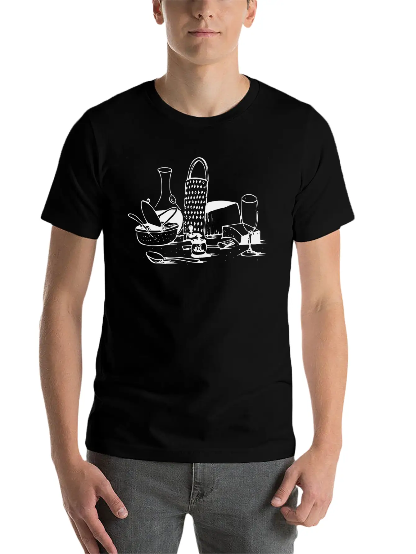 Wein Wine Flasche Glas Bottle Barrels Glasses48 Unisex Short Sleeve Soft Cotton T-Shirt – Casual Everyday Wear