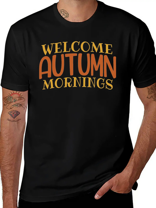 Welcome Autumn Mornings Basic Graphic T-Shirt – Daily Comfort In Soft Cotton
