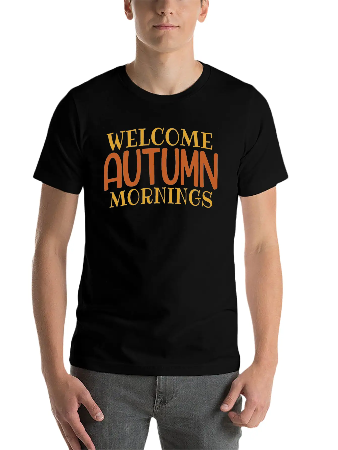 Welcome Autumn Mornings Basic Graphic T-Shirt – Daily Comfort In Soft Cotton