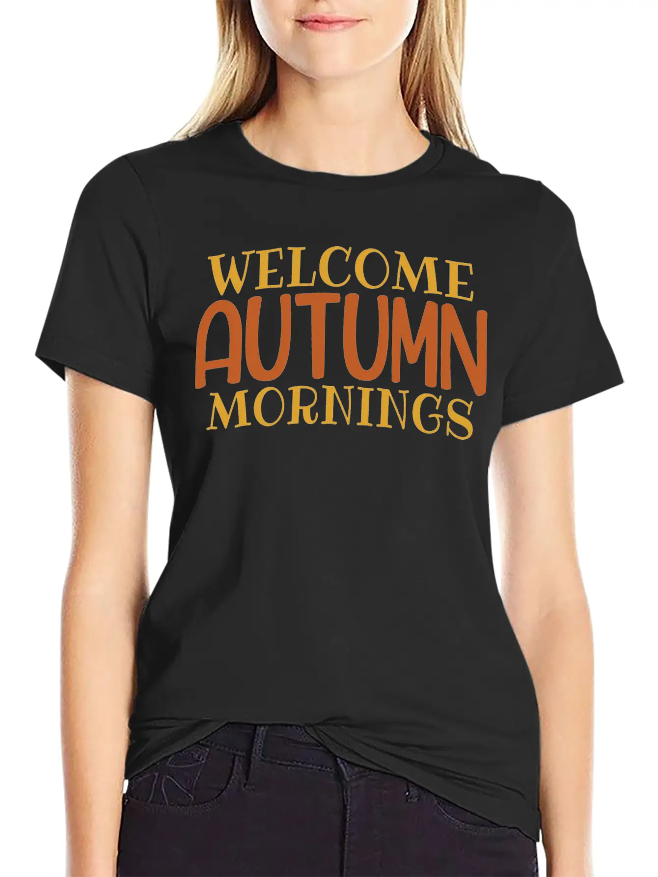 Welcome Autumn Mornings Basic Graphic T-Shirt – Daily Comfort In Soft Cotton