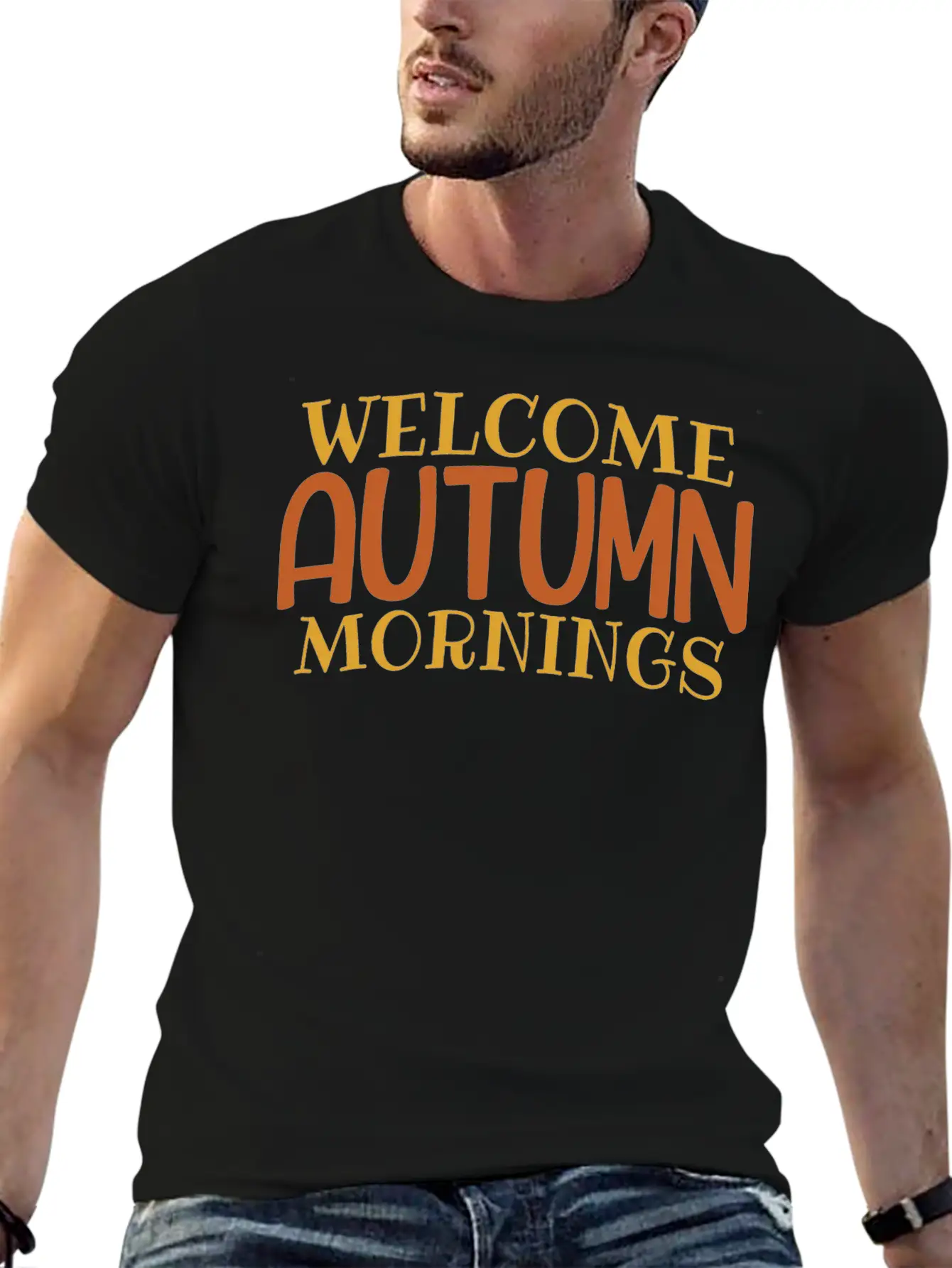 Welcome Autumn Mornings Basic Graphic T-Shirt – Daily Comfort In Soft Cotton