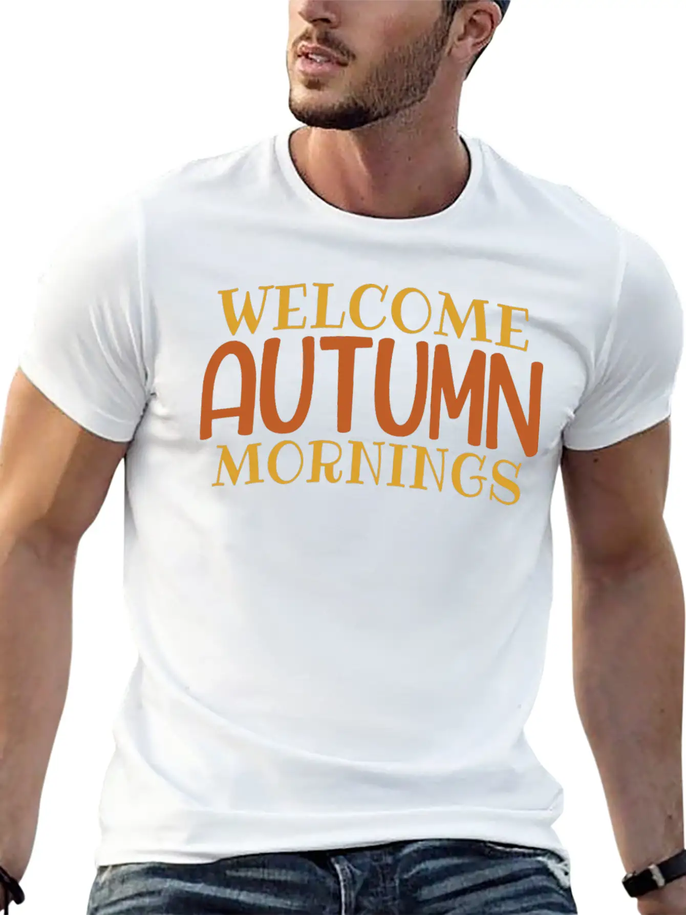 Welcome Autumn Mornings Basic Graphic T-Shirt – Daily Comfort In Soft Cotton