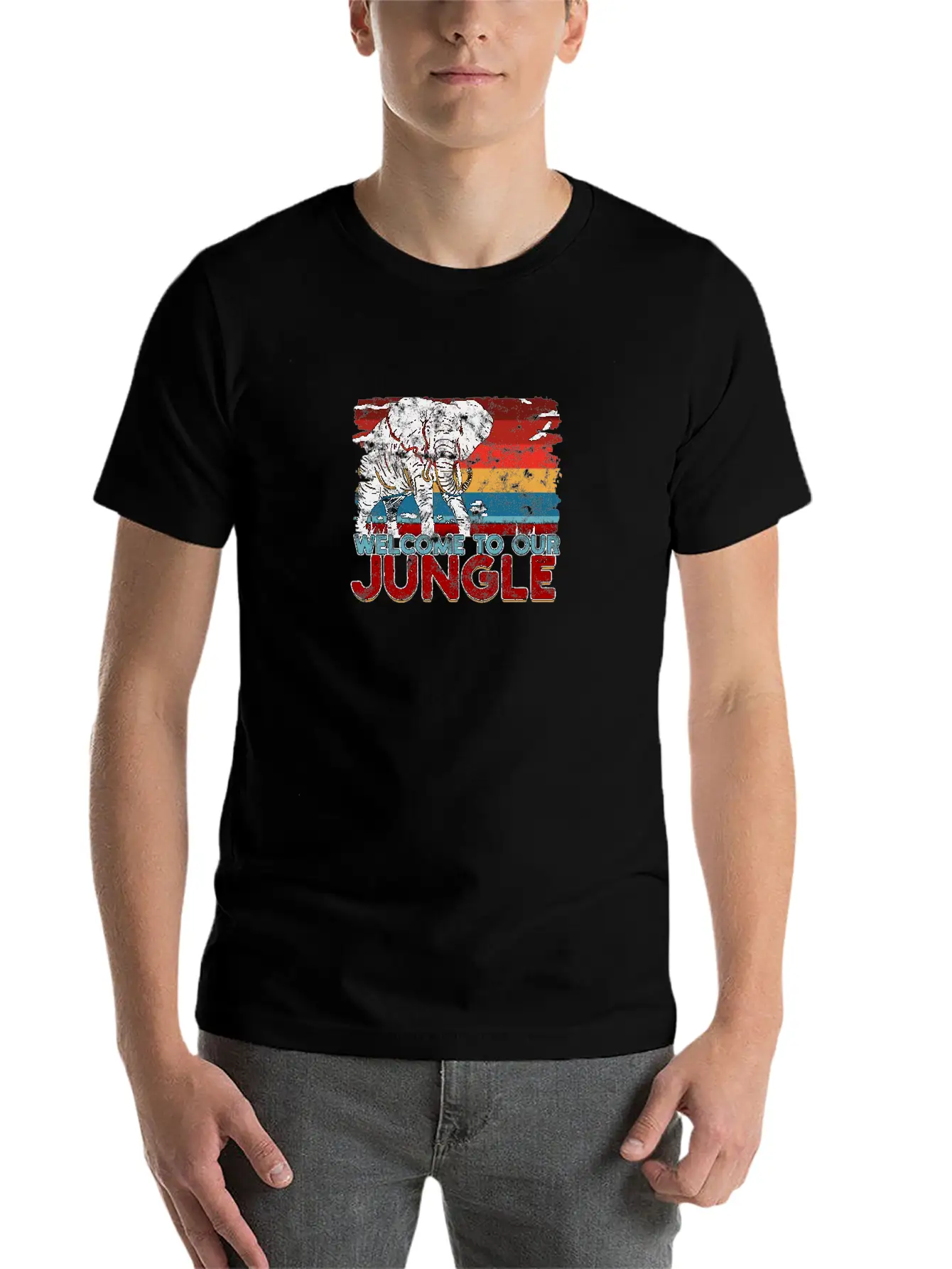 WELCOME TO OUR JUNGLE - Adventure Comfortable Minimalist Graphic Tee – Summer Style Essential