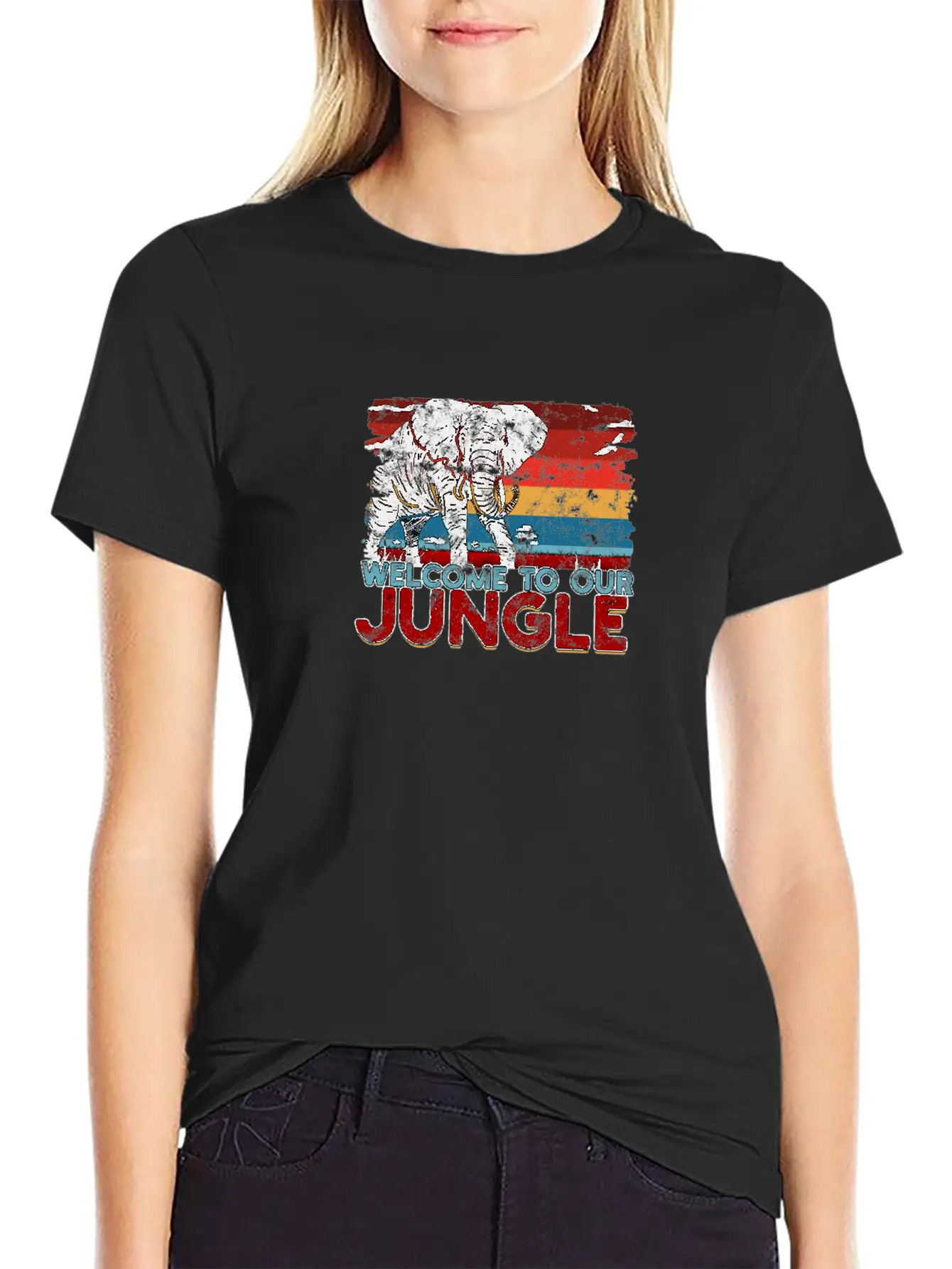 WELCOME TO OUR JUNGLE - Adventure Comfortable Minimalist Graphic Tee – Summer Style Essential