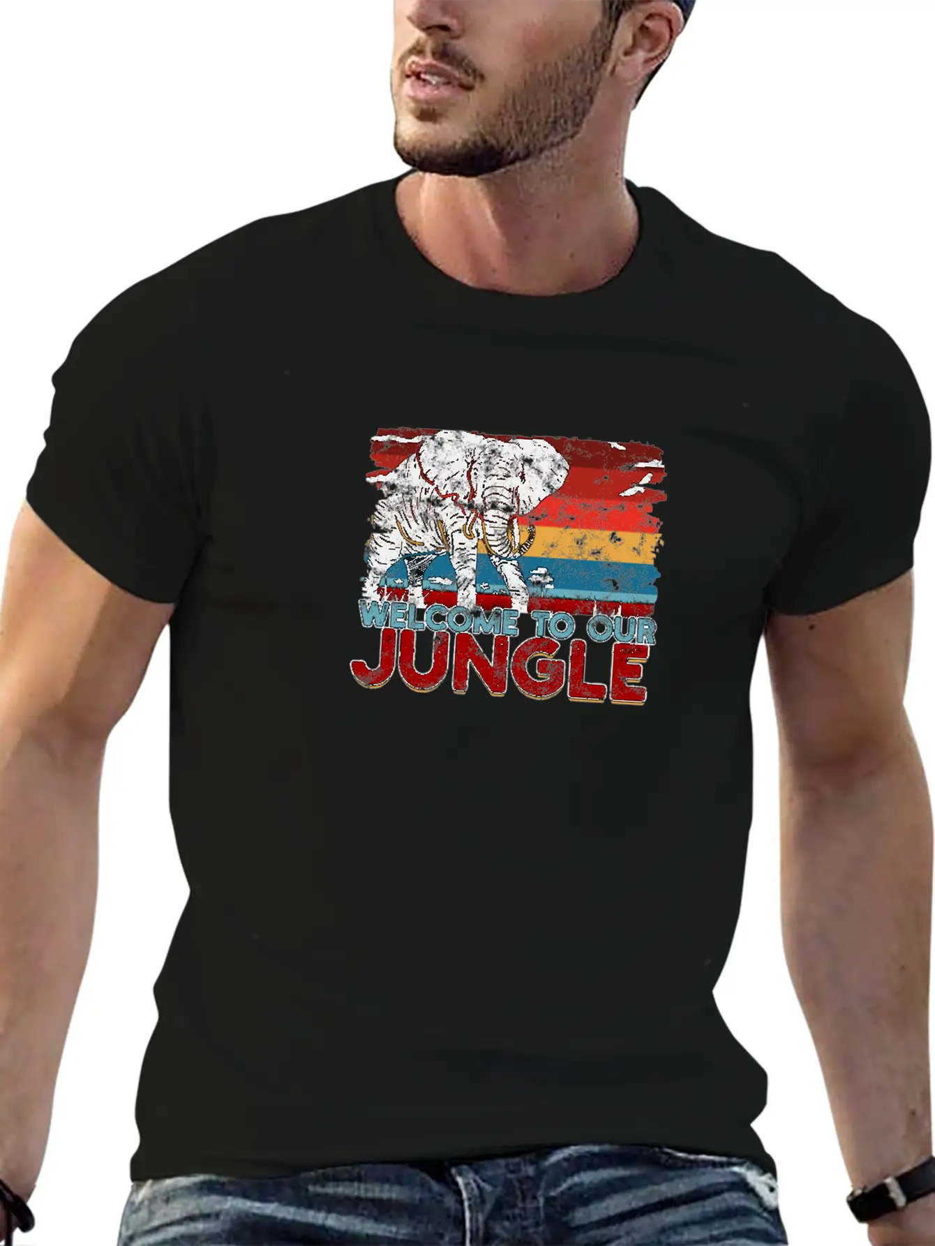WELCOME TO OUR JUNGLE - Adventure Comfortable Minimalist Graphic Tee – Summer Style Essential