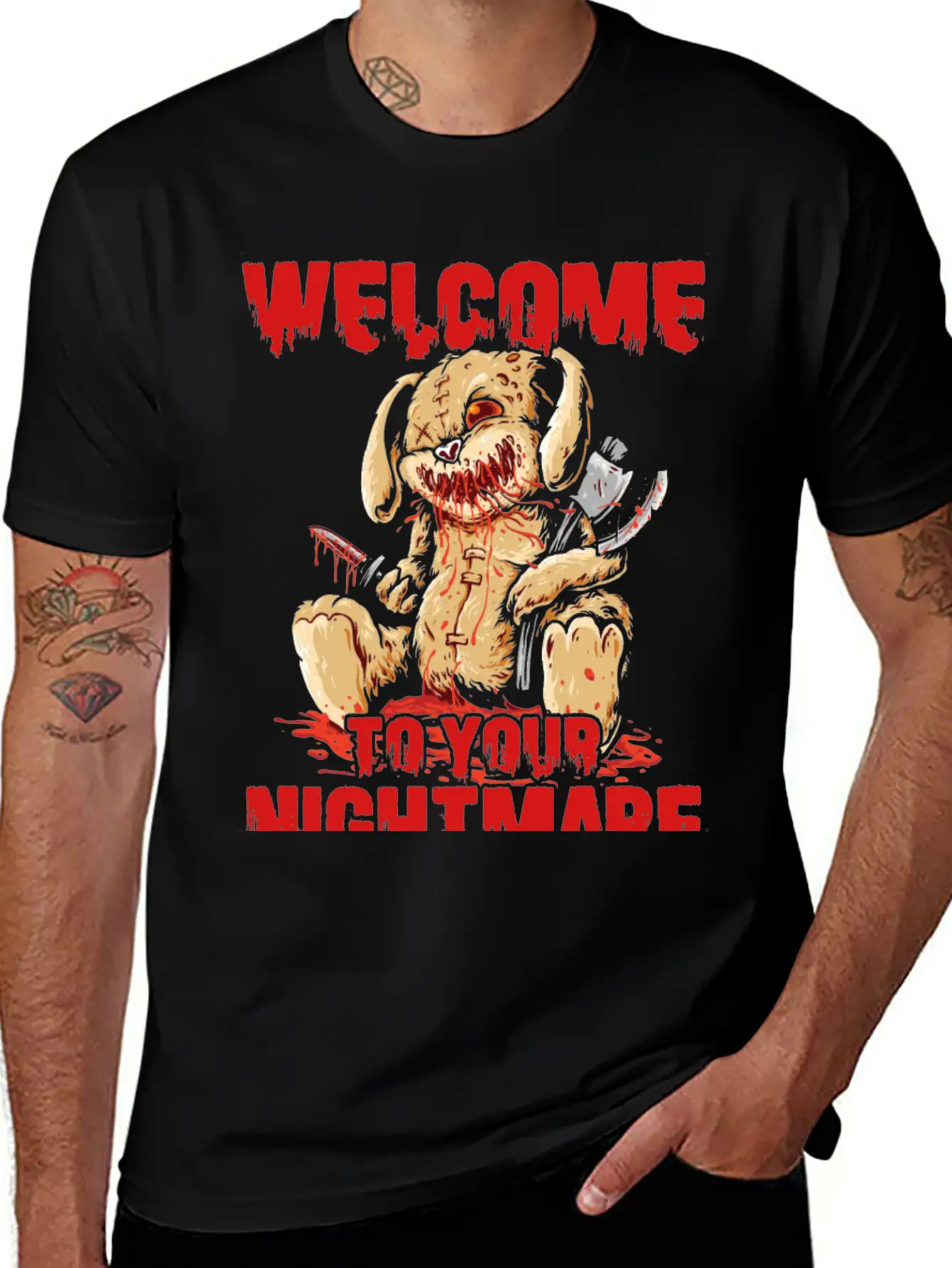 Welcome To Your Halloween Nightmare Basic Graphic T-Shirt – Daily Comfort In Soft Cotton