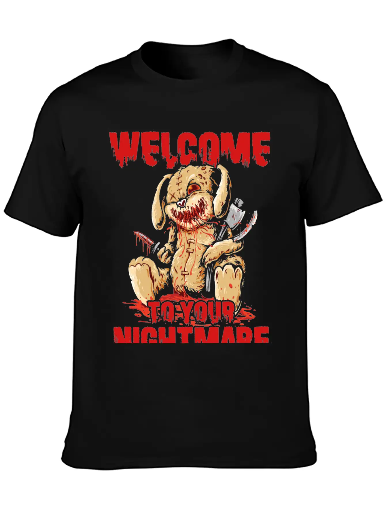 Welcome To Your Halloween Nightmare Basic Graphic T-Shirt – Daily Comfort In Soft Cotton