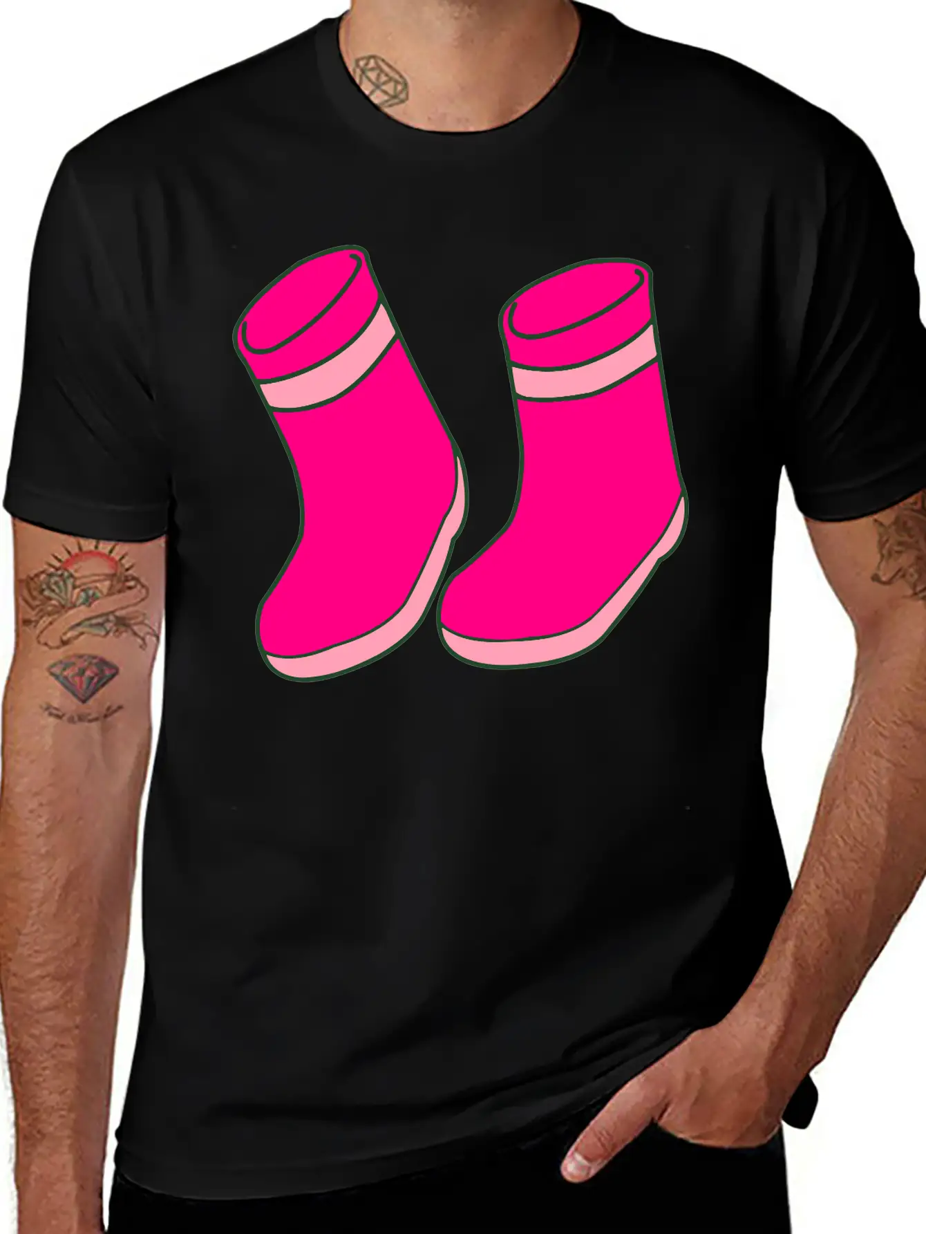 Wellington Boots 3 Stylish Everyday T-Shirt – Unisex Basic Cotton Tee