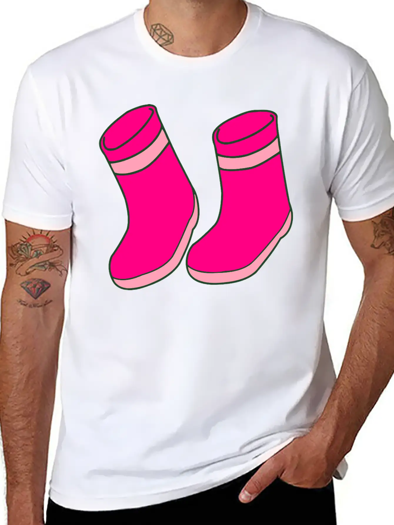 Wellington Boots 3 Stylish Everyday T-Shirt – Unisex Basic Cotton Tee