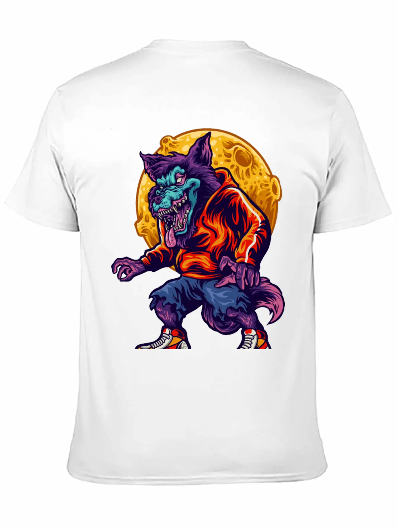 Werewolf Moon Purple Wolf Full Moon Human Hungry Timeless Short Sleeve Tee – Comfy And Minimalist Design