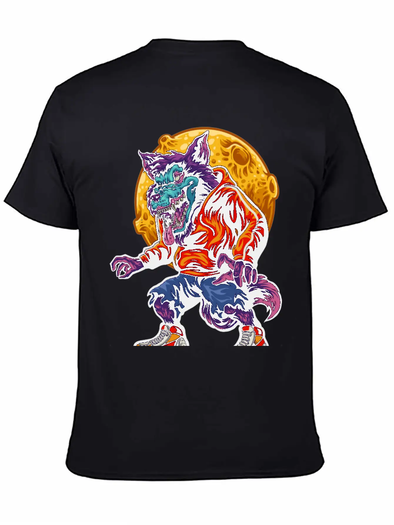 Werewolf Moon Purple Wolf Full Moon Human Hungry Timeless Short Sleeve Tee – Comfy And Minimalist Design