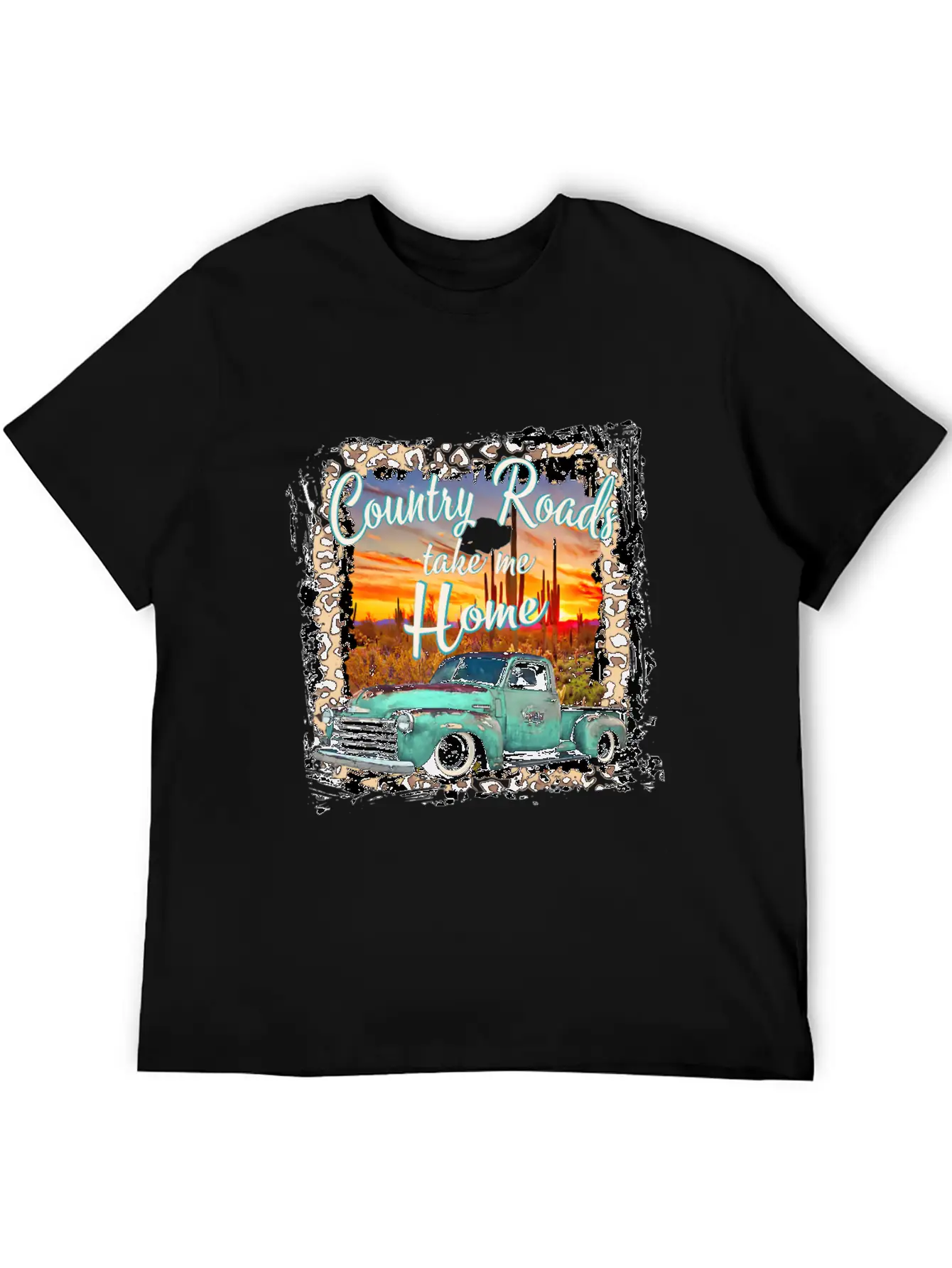 Western Texas Vintage Truck Country Roads Take Me Essential Unisex Summer Tee – Soft Cotton Casual Fit