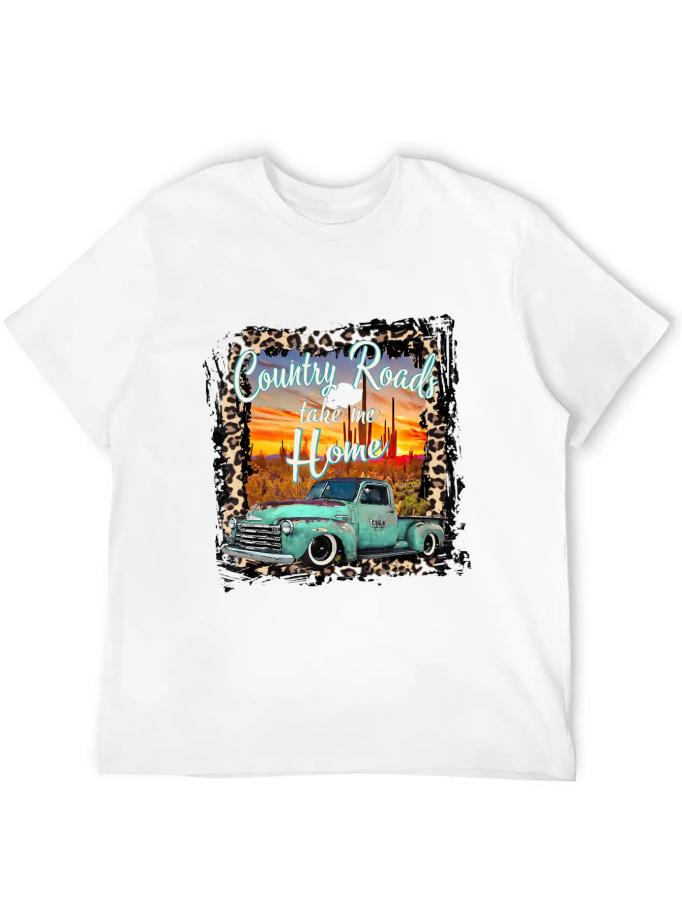 Western Texas Vintage Truck Country Roads Take Me Essential Unisex Summer Tee – Soft Cotton Casual Fit