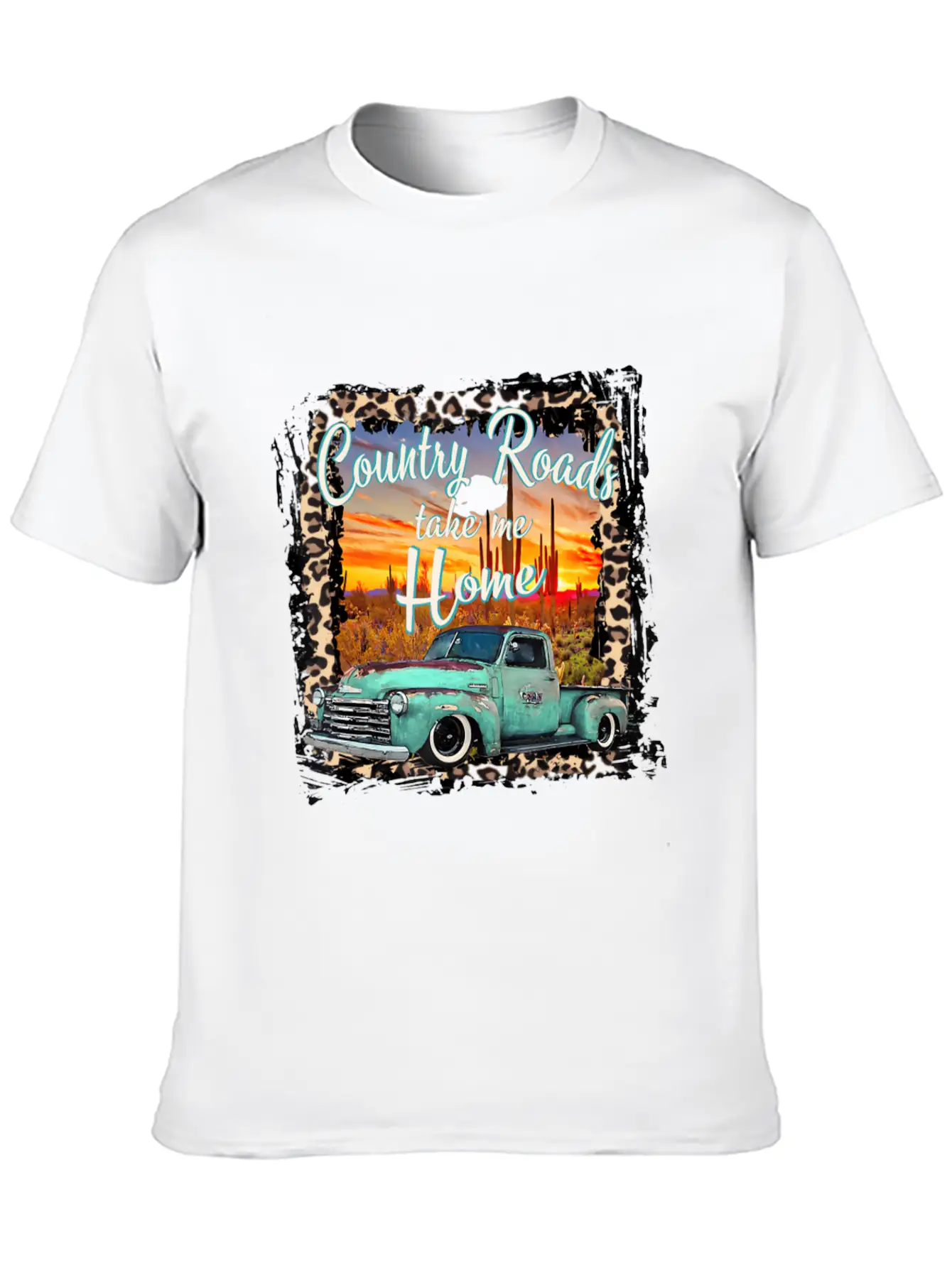 Western Texas Vintage Truck Country Roads Take Me Essential Unisex Summer Tee – Soft Cotton Casual Fit