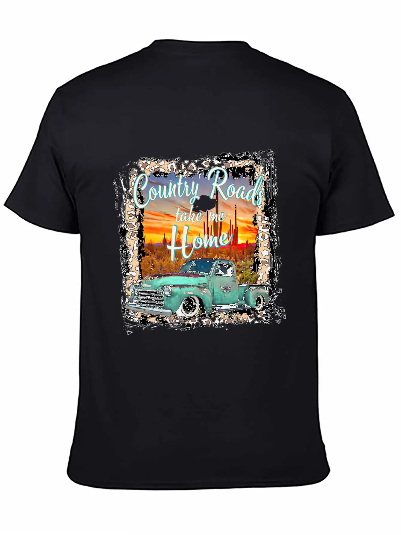Western Texas Vintage Truck Country Roads Take Me Essential Unisex Summer Tee – Soft Cotton Casual Fit