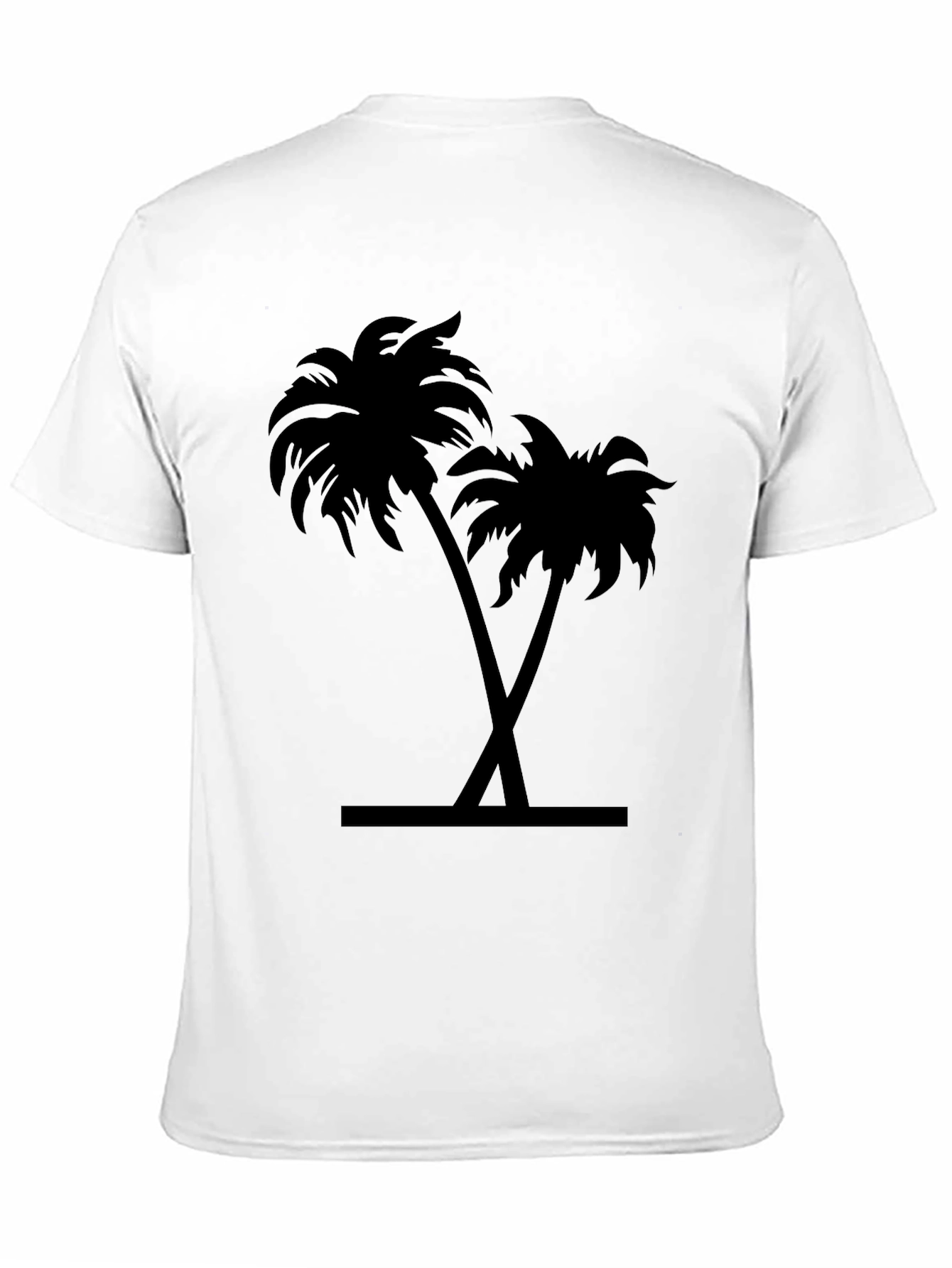 Black Palm Tree Graphic Tee - Tropical Vibe Shirt