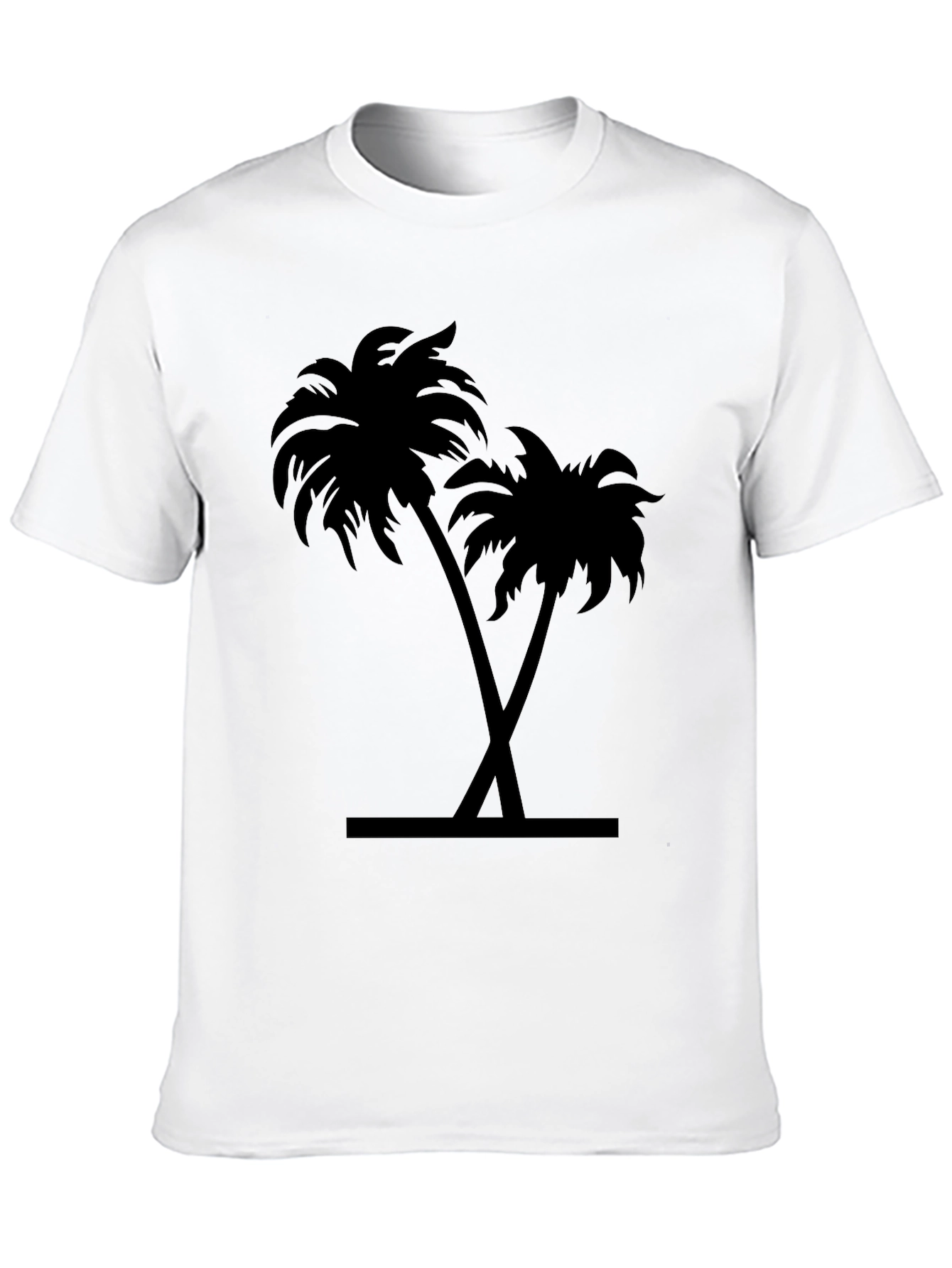 Black Palm Tree Graphic Tee - Tropical Vibe Shirt