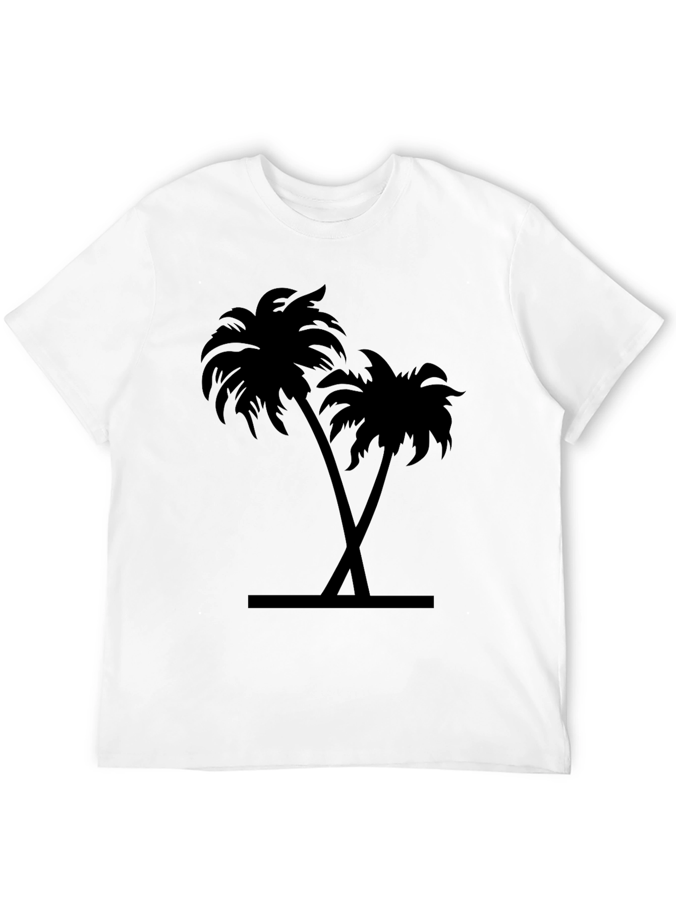Black Palm Tree Graphic Tee - Tropical Vibe Shirt