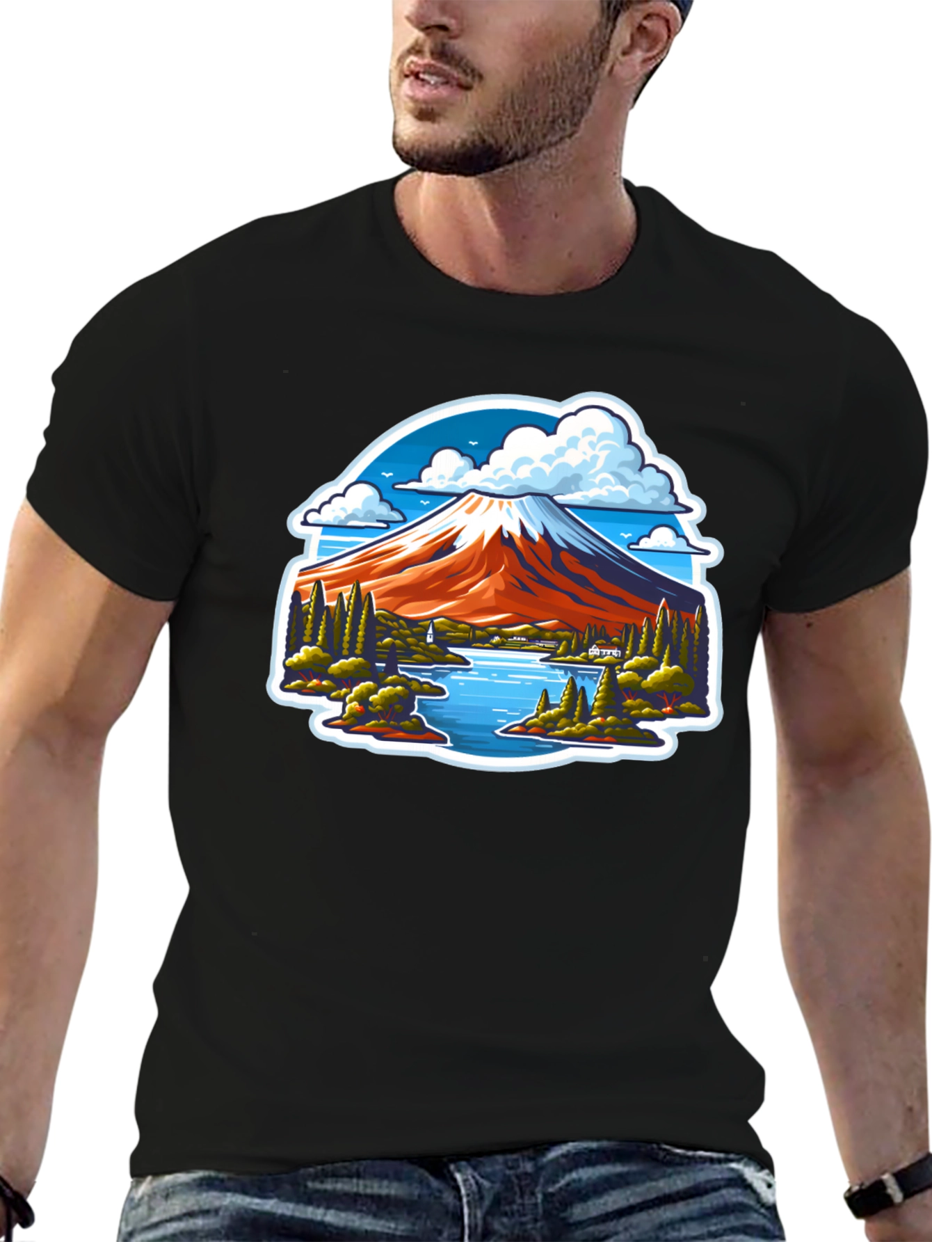 Mount Fuji Graphic Tee - Nature Inspired Design