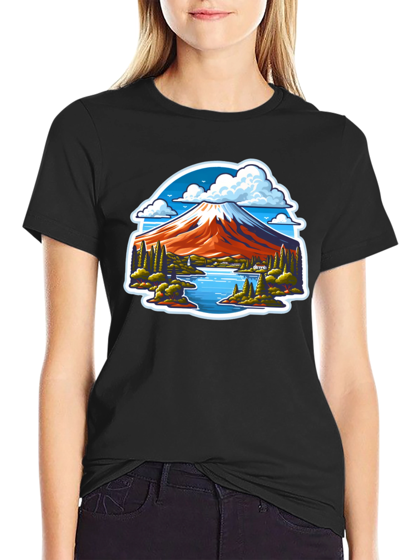 Mount Fuji Graphic Tee - Nature Inspired Design