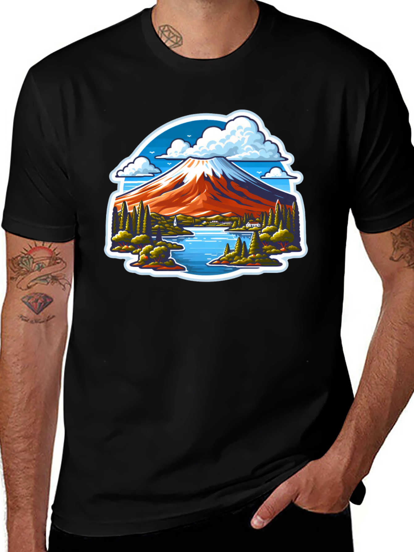 Mount Fuji Graphic Tee - Nature Inspired Design