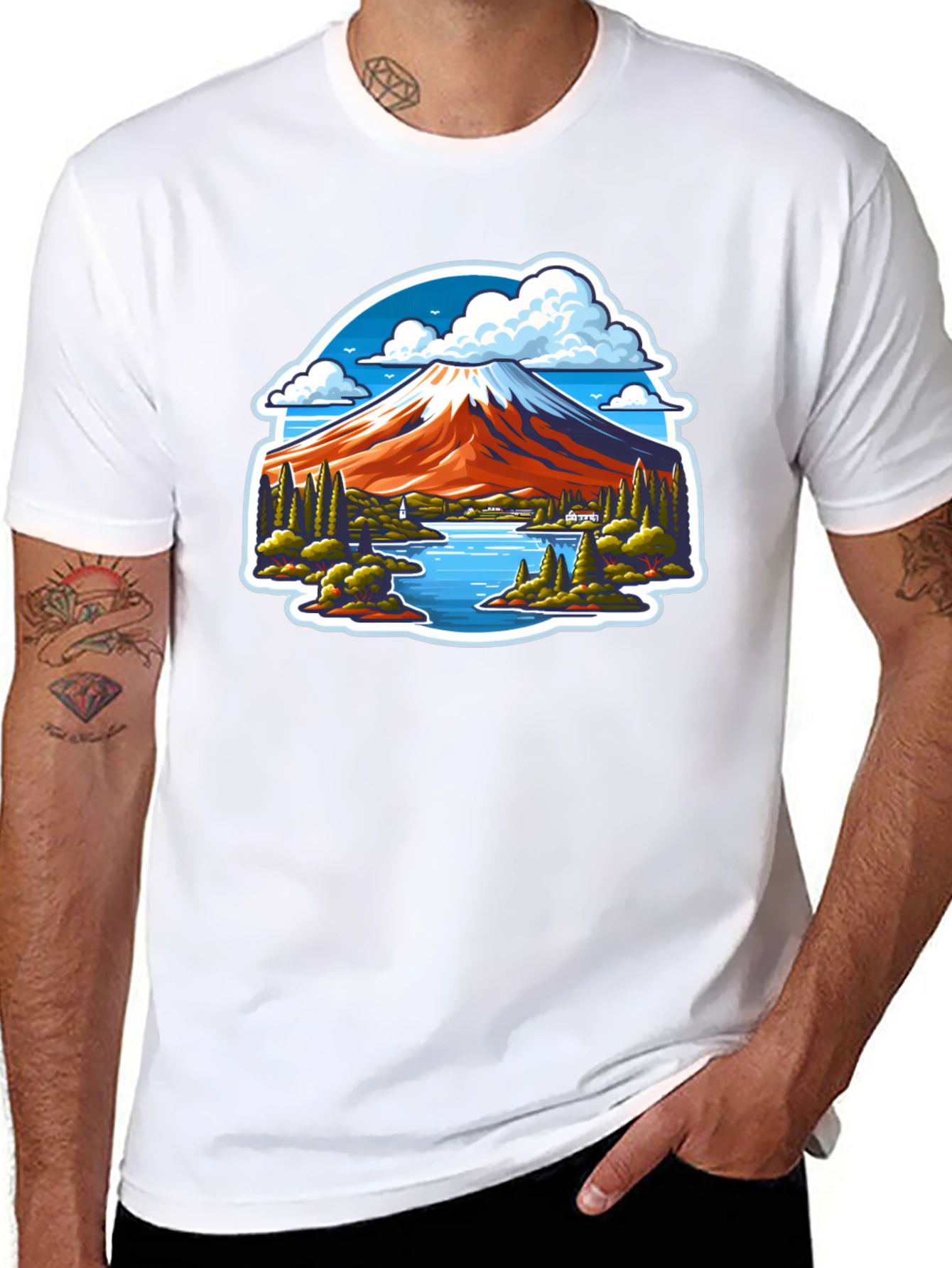Mount Fuji Graphic Tee - Nature Inspired Design
