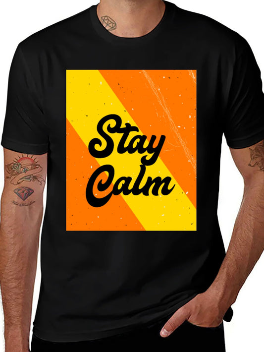 Stay Calm Graphic Tee - Trendy Black T-Shirt