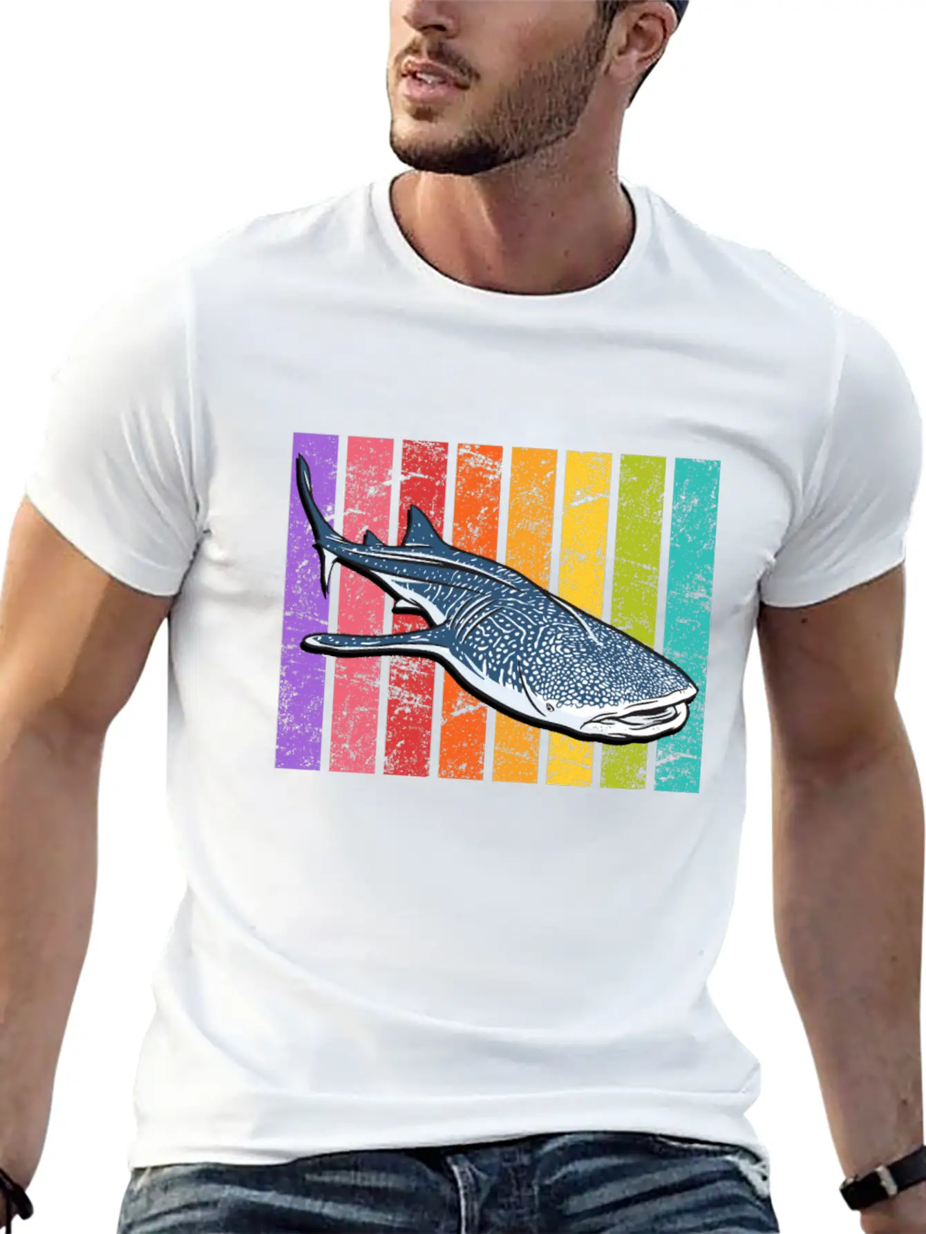 Whale Shark Diver Shark Basic Graphic T-Shirt – Daily Comfort In Soft Cotton