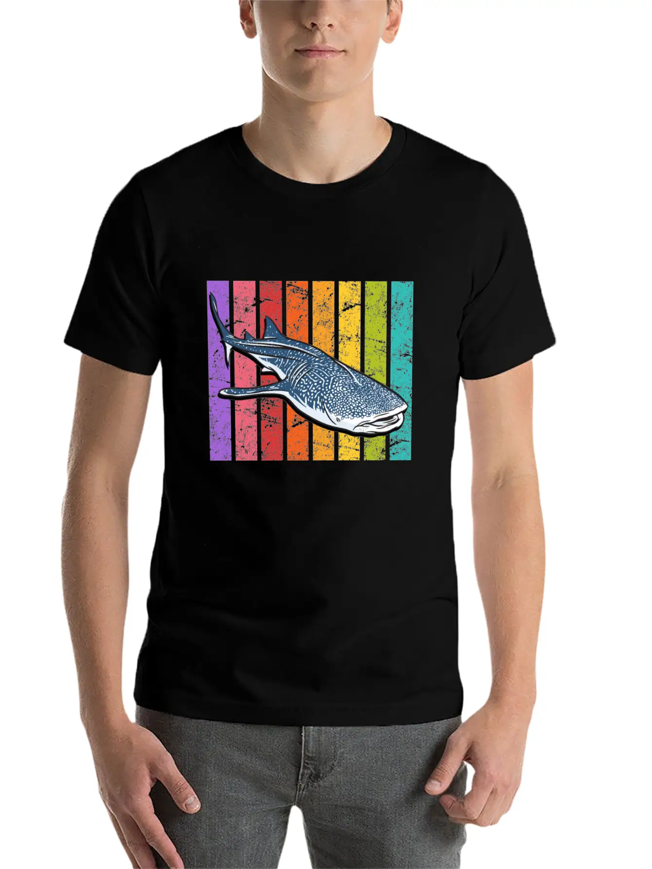 Whale Shark Diver Shark Basic Graphic T-Shirt – Daily Comfort In Soft Cotton