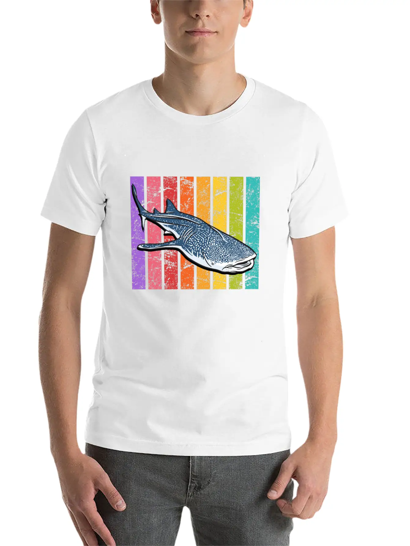Whale Shark Diver Shark Basic Graphic T-Shirt – Daily Comfort In Soft Cotton