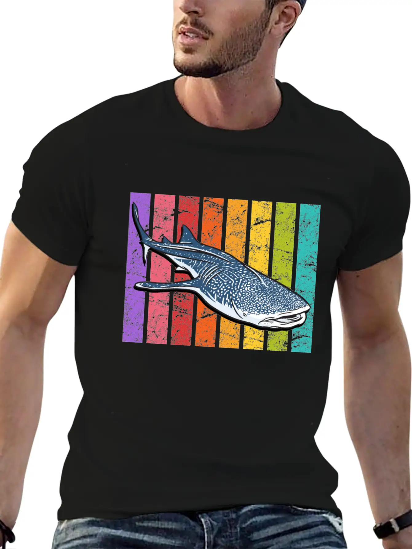 Whale Shark Diver Shark Basic Graphic T-Shirt – Daily Comfort In Soft Cotton