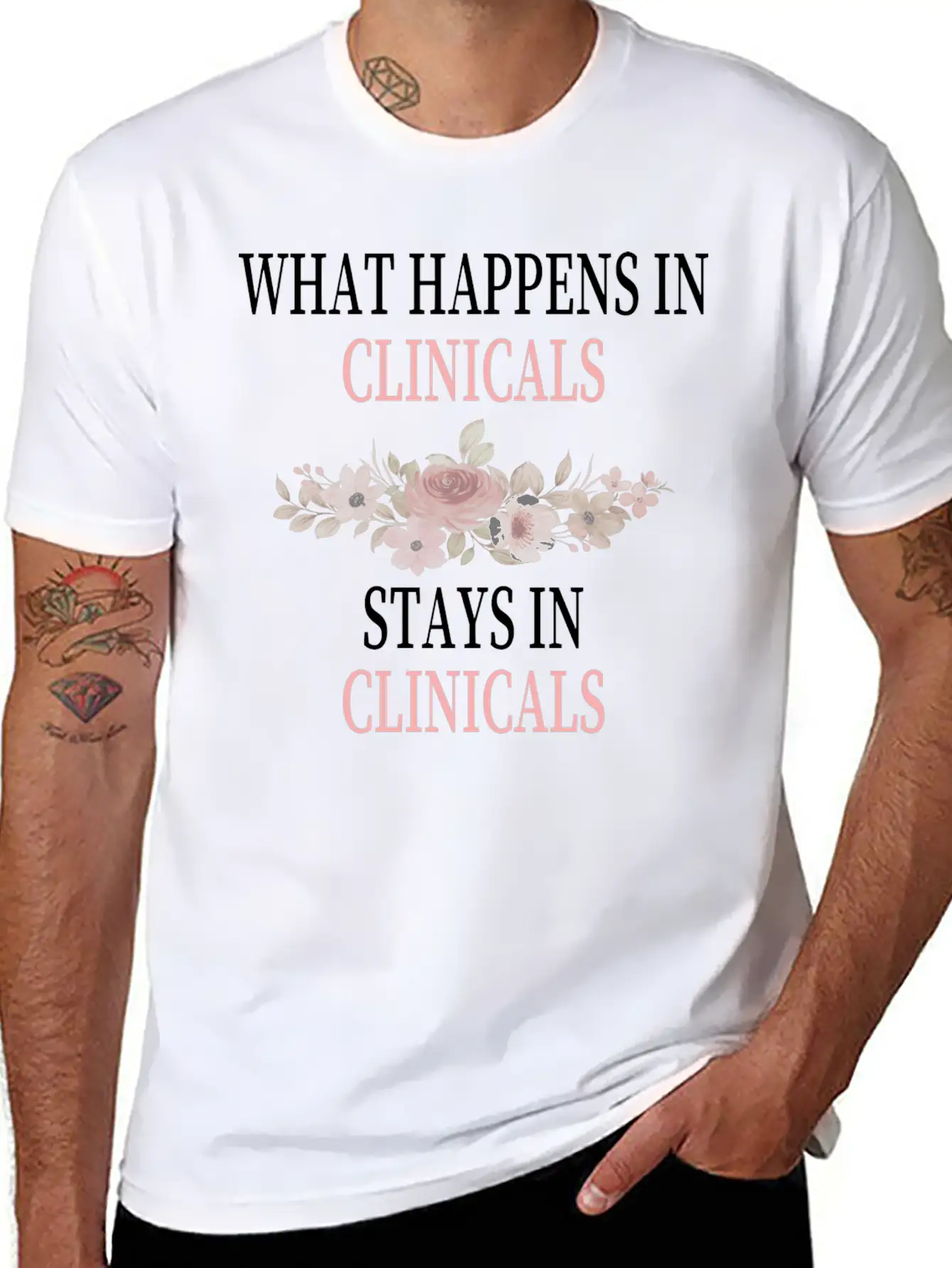 What Happens In Clinicals Stays In Clinicals Funny Comfortable Minimalist Graphic Tee – Summer Style Essential