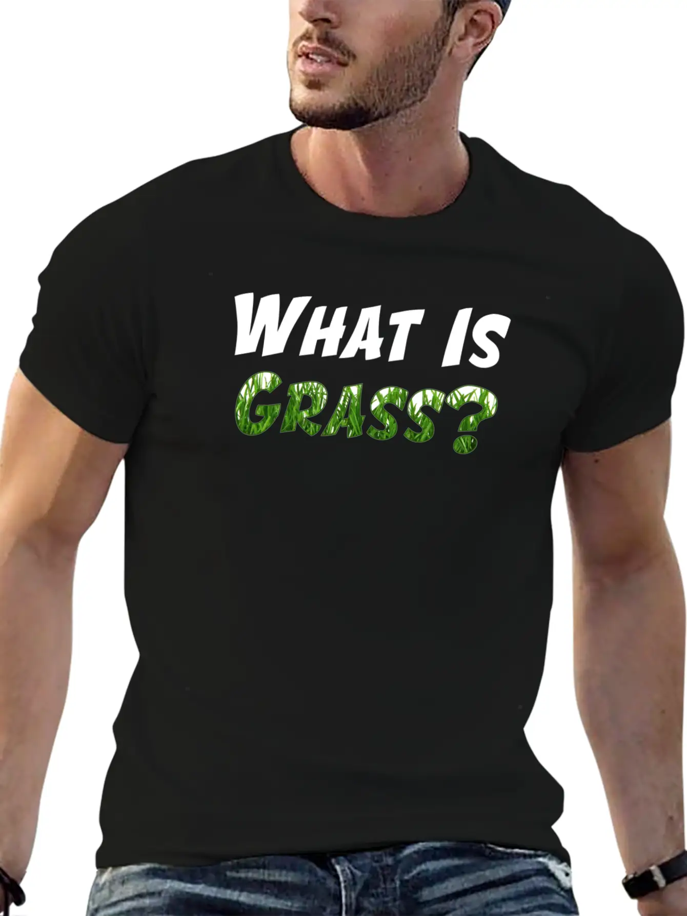 What Is Grass T-Shirt (Men) Unisex Short Sleeve Soft Cotton T-Shirt – Casual Everyday Wear