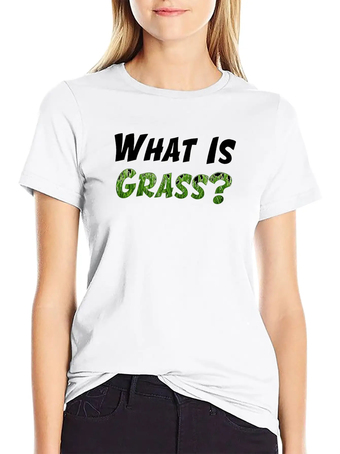 What Is Grass T-Shirt (Men) Unisex Short Sleeve Soft Cotton T-Shirt – Casual Everyday Wear