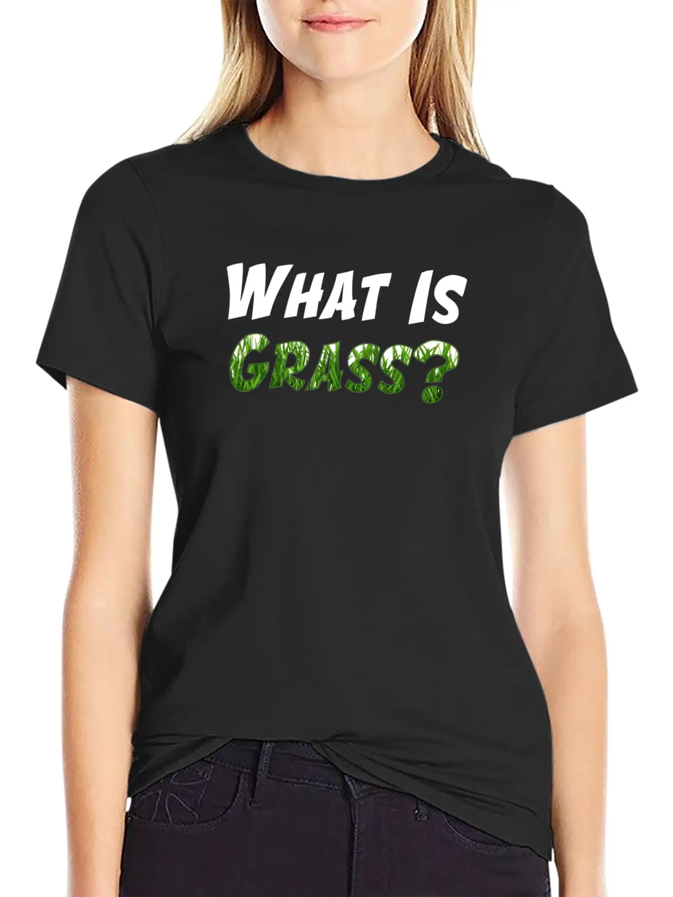 What Is Grass T-Shirt (Men) Unisex Short Sleeve Soft Cotton T-Shirt – Casual Everyday Wear