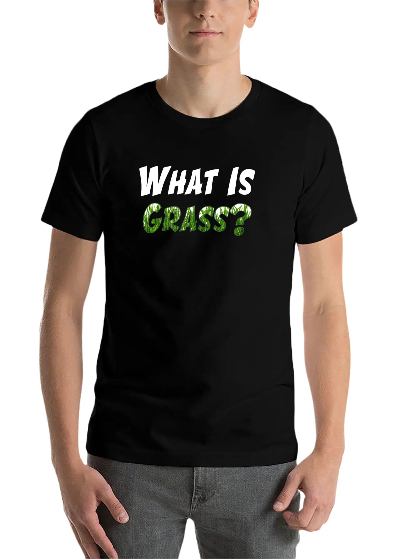 What Is Grass T-Shirt (Men) Unisex Short Sleeve Soft Cotton T-Shirt – Casual Everyday Wear