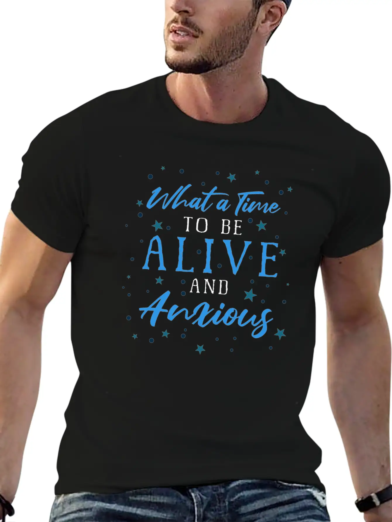 What Time To Be Alive Anxious Social Anxiety Basic Graphic T-Shirt – Daily Comfort In Soft Cotton