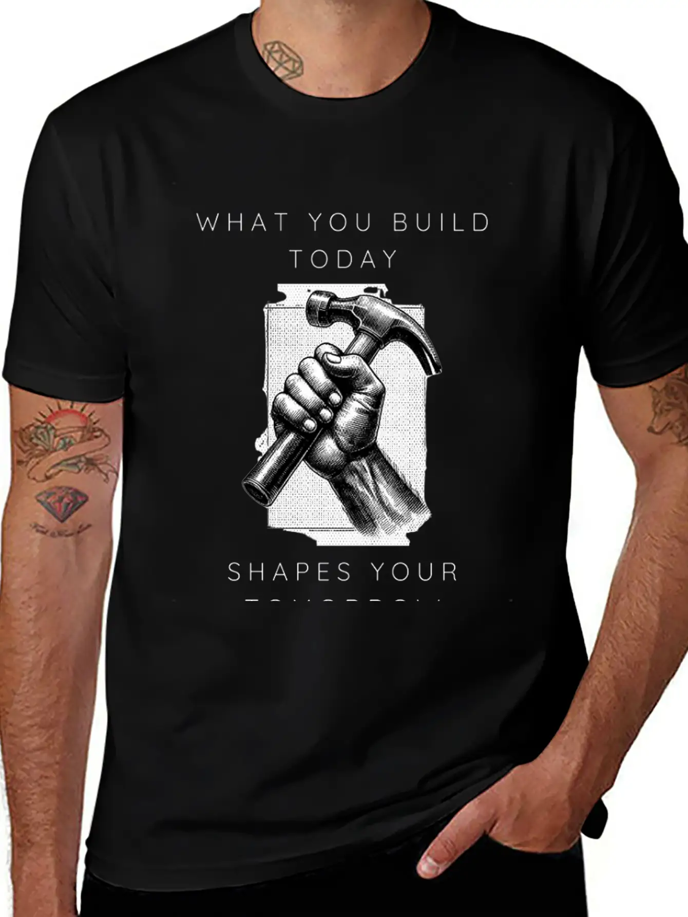 What You Build Today Shapes Your Tomorrow Basic Graphic T-Shirt – Daily Comfort In Soft Cotton