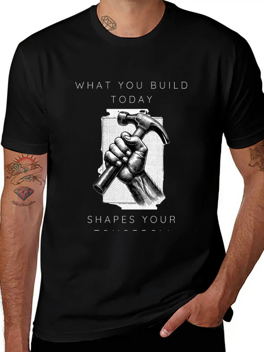 What You Build Today Shapes Your Tomorrow Basic Graphic T-Shirt – Daily Comfort In Soft Cotton