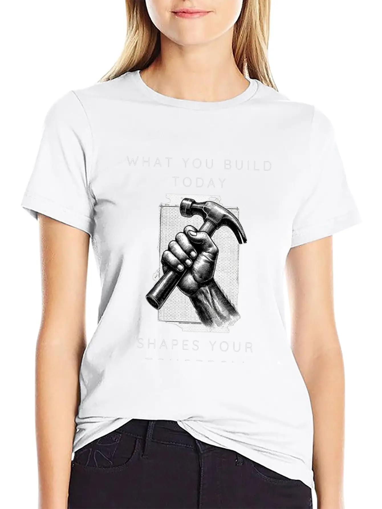 What You Build Today Shapes Your Tomorrow Basic Graphic T-Shirt – Daily Comfort In Soft Cotton