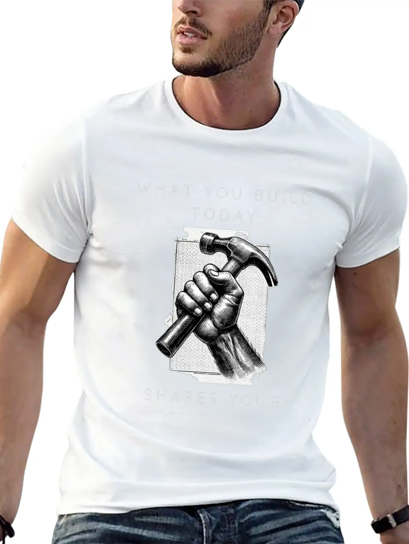What You Build Today Shapes Your Tomorrow Basic Graphic T-Shirt – Daily Comfort In Soft Cotton