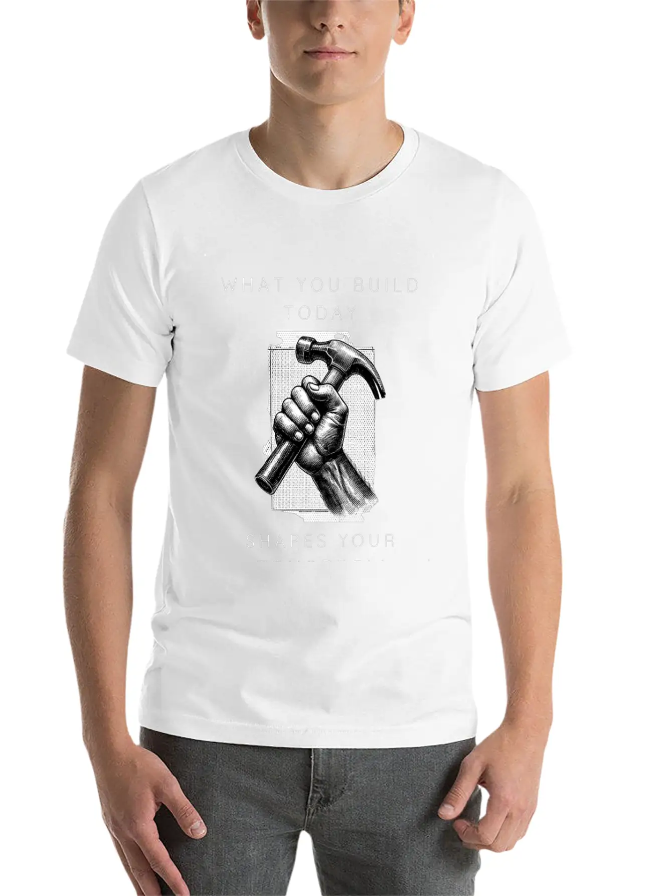 What You Build Today Shapes Your Tomorrow Basic Graphic T-Shirt – Daily Comfort In Soft Cotton