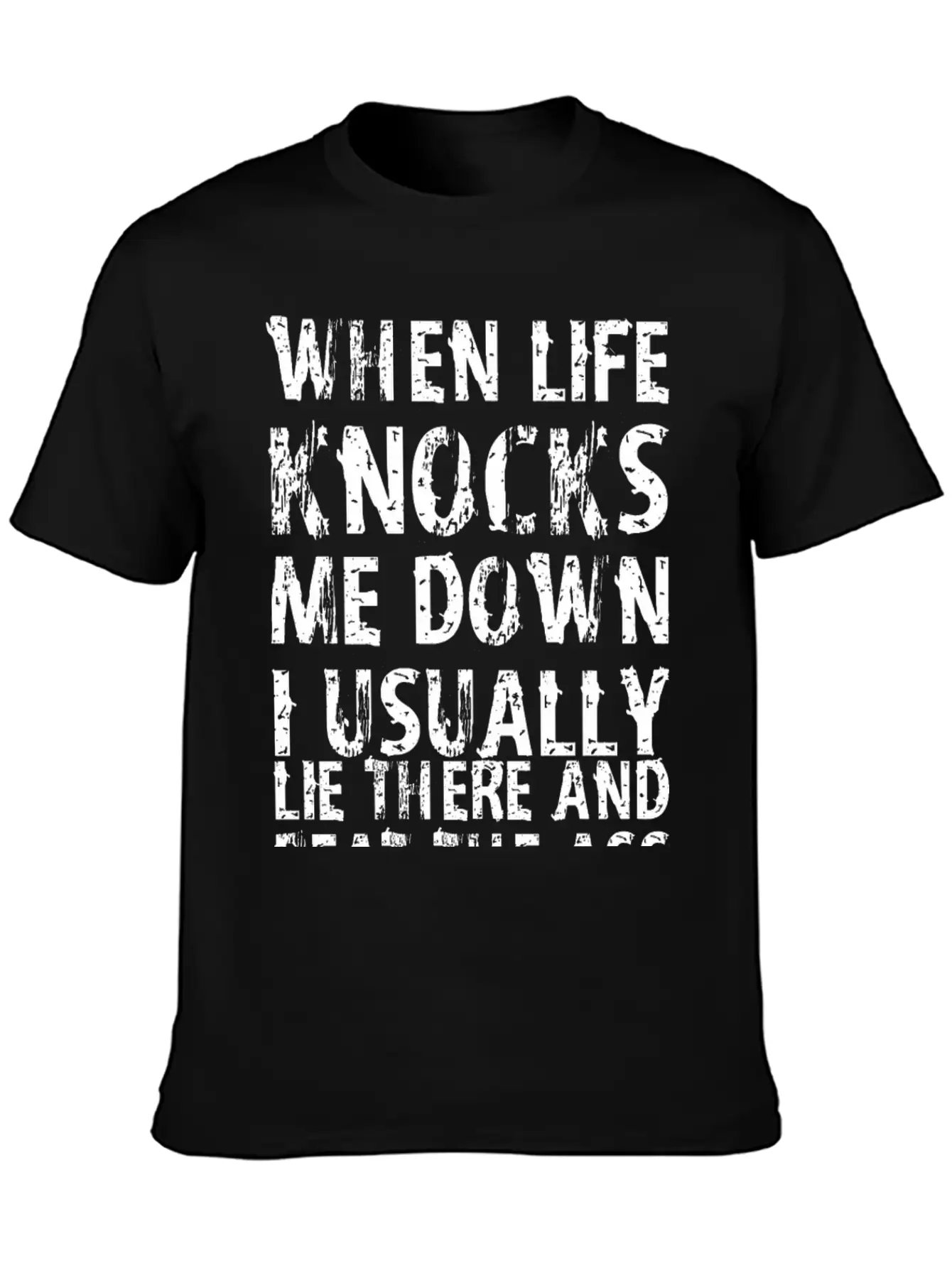 When Life Knocks Me Down I Lie And Beat The Ash Timeless Short Sleeve Tee – Comfy And Minimalist Design