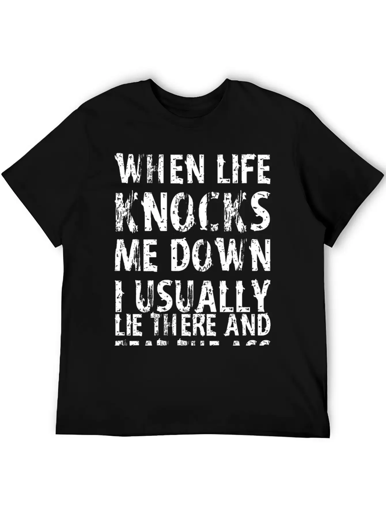 When Life Knocks Me Down I Lie And Beat The Ash Timeless Short Sleeve Tee – Comfy And Minimalist Design