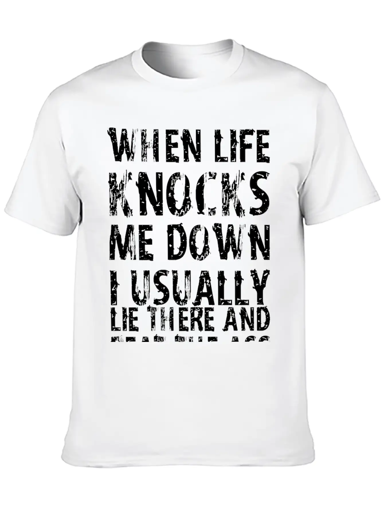 When Life Knocks Me Down I Lie And Beat The Ash Timeless Short Sleeve Tee – Comfy And Minimalist Design