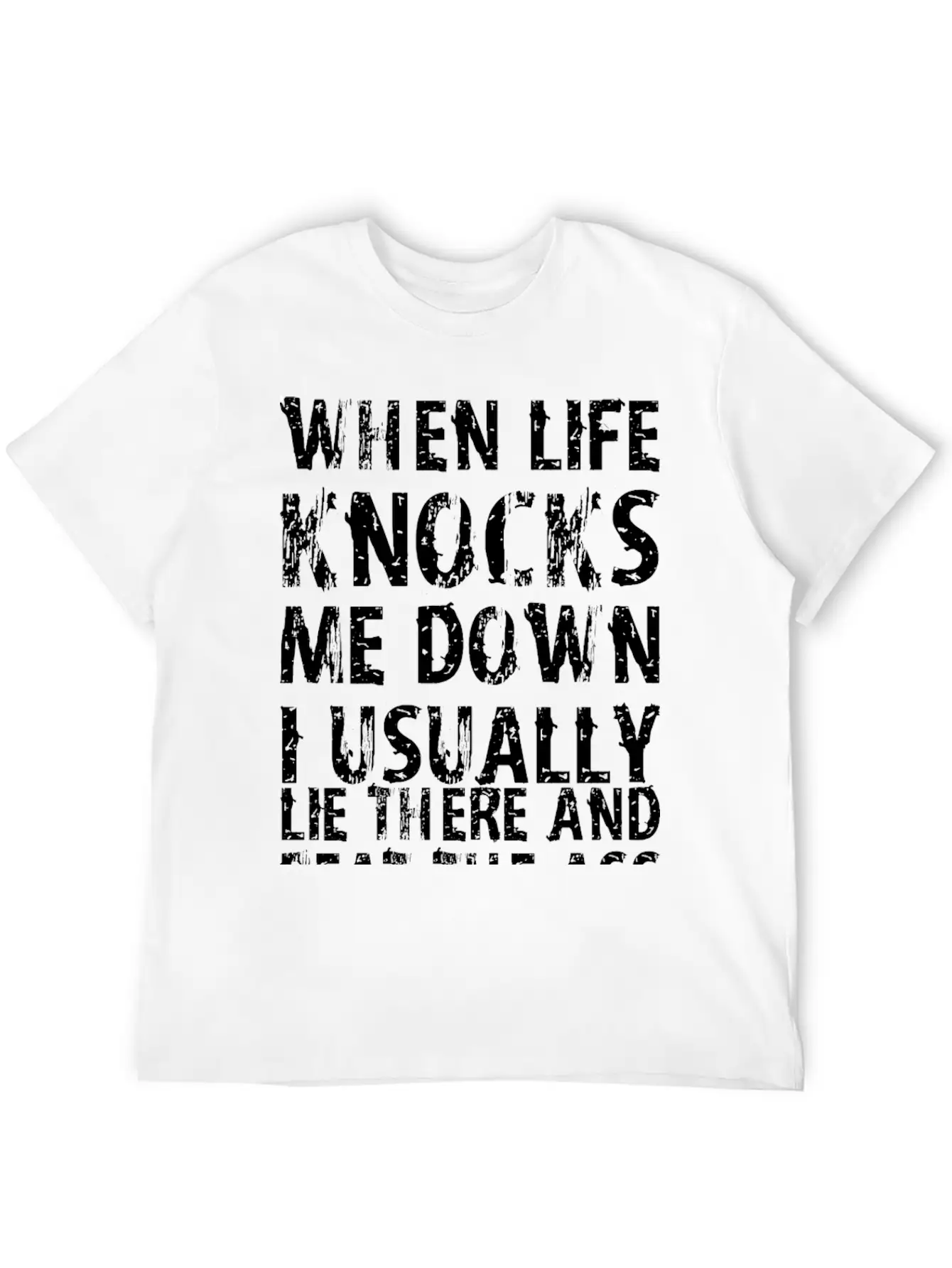 When Life Knocks Me Down I Lie And Beat The Ash Timeless Short Sleeve Tee – Comfy And Minimalist Design
