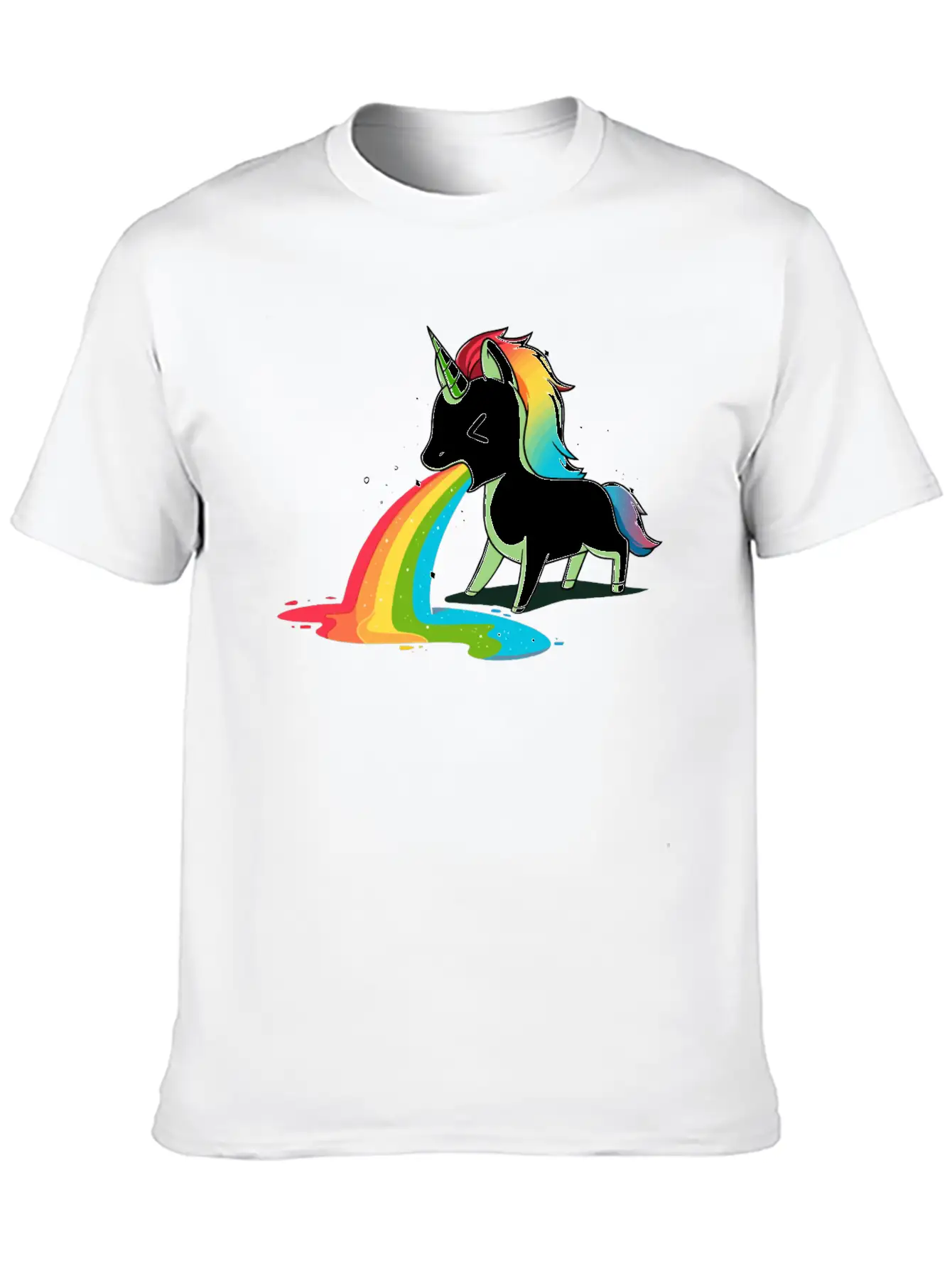Where Rainbows Come From Green Basic Graphic T-Shirt – Daily Comfort In Soft Cotton